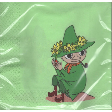 Moomin Napkins 33 cm Snufkin Green