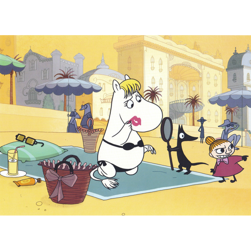Moomin Picture Poster 24 x 30 cm Tove Jansson Snorkmaiden on the Beach
