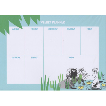 Moomin Weekly Planner Jungle 52 Identical Tear-off Sheets