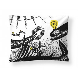 Moomin Pillowcase Amphibious Ship 50 x 60 cm Finlayson