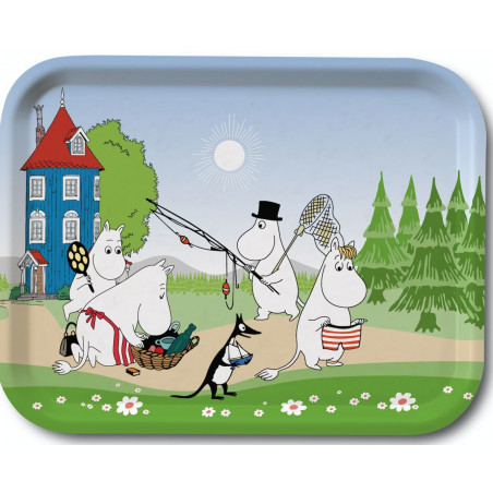 Moomin Birch Tray Going on Vacation 27 x 20 cm Optodesign