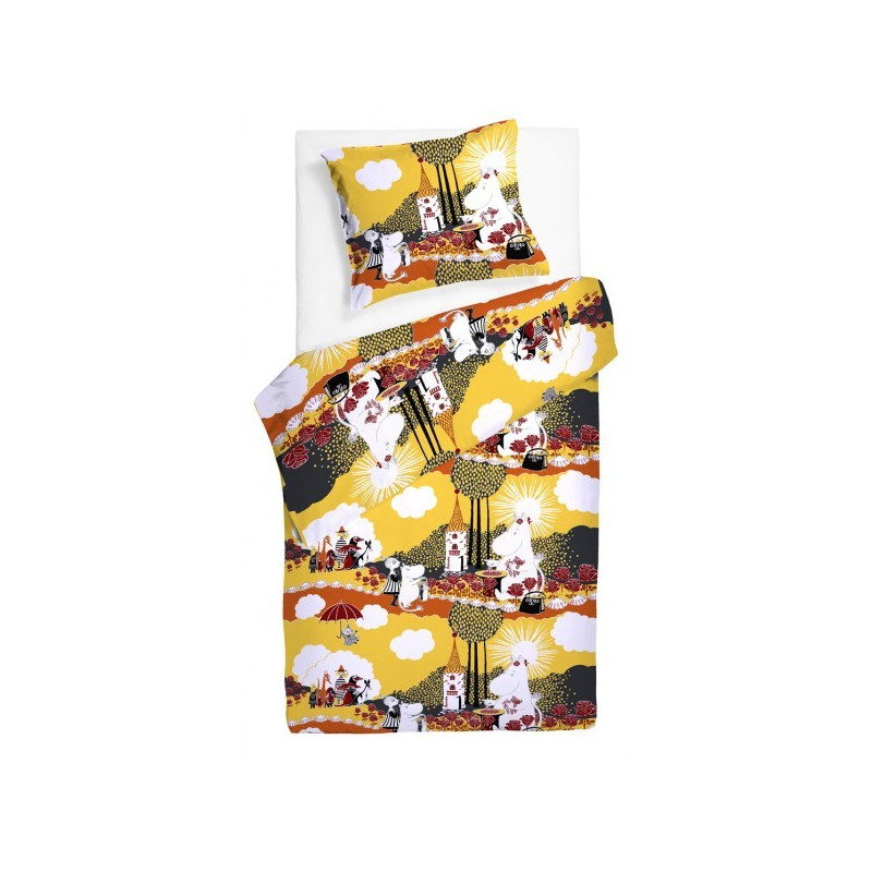 Moomin Duvet Cover Pillowcase 120 X 160 Cm Roses