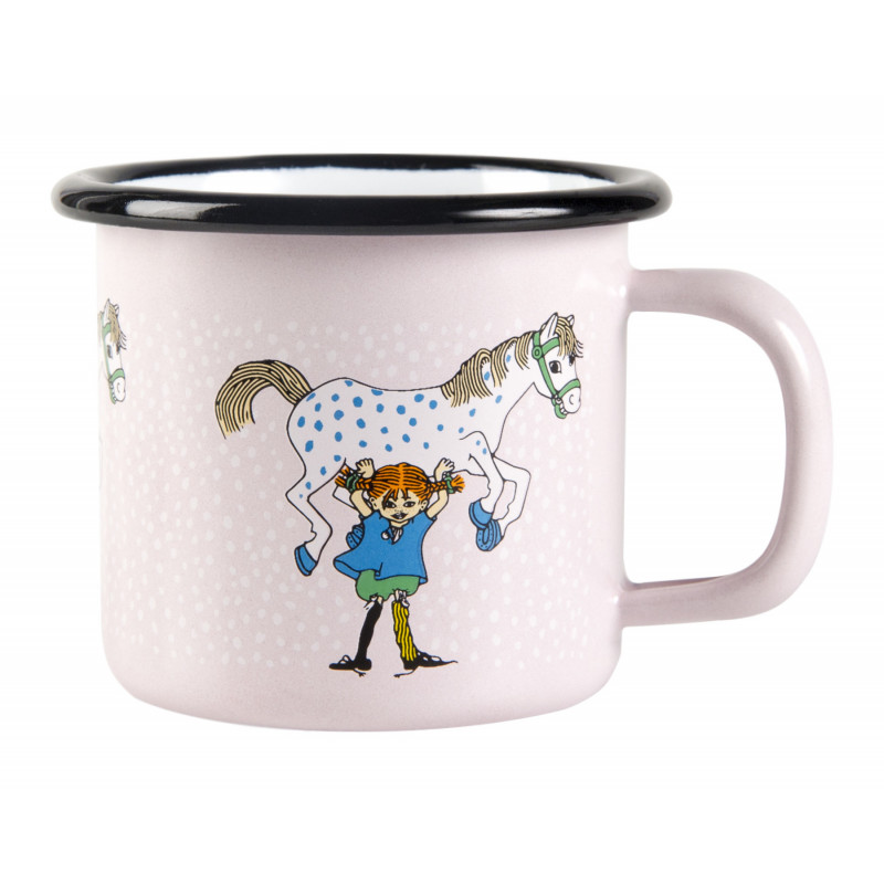 Pippi Longstocking Enamel Mug Pippi And The Horse 0.15 L