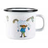 Pippi Longstocking Enamel Mug Pippi And The Horse 0.25 L