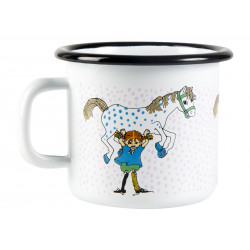 Pippi Longstocking Enamel Mug Pippi And The Horse 0.25 L