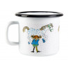 Pippi Longstocking Enamel Mug Pippi And The Horse 0.25 L