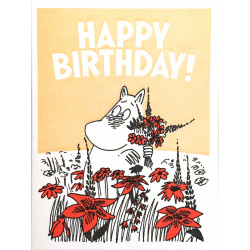Moomin Greeting Card Letterpressed Skorkmaiden Happy Birthday