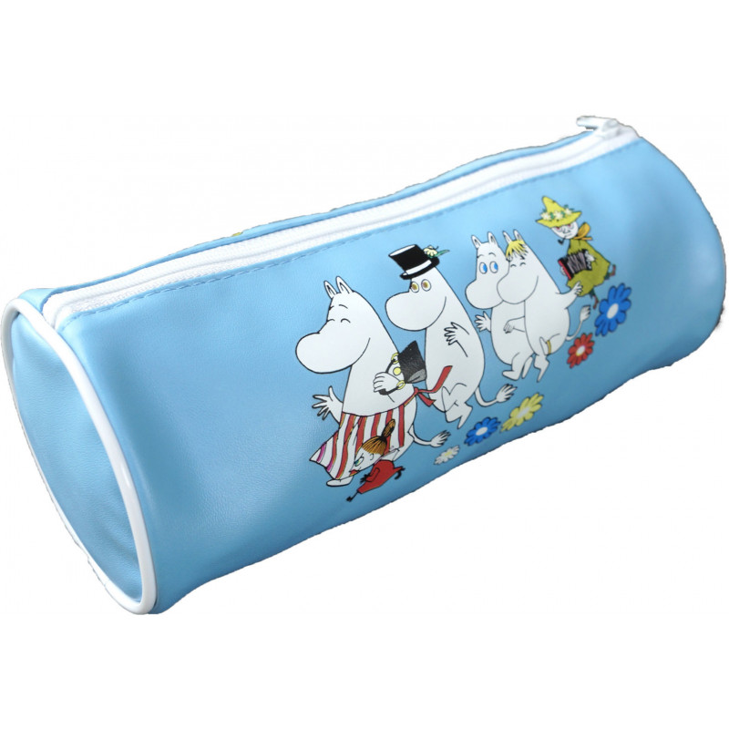 Moomin Pencilcase Tube Blue Moomin Family