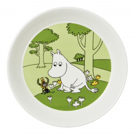 Moomin Plate Moomintroll and the Martian Grassgreen 17 cm Arabia