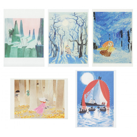 Moomin Tove 100 Years Anniversary Set of 6 Postcards Putinki 