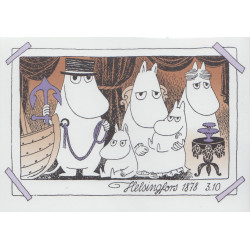 Moomin Greeting Card with Envelope Family Portret Putinki