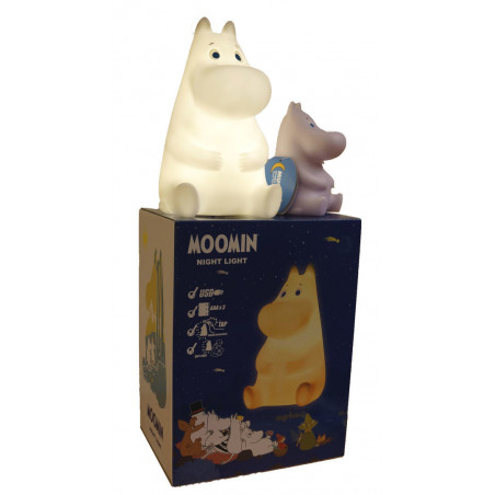 Moomin Lamp Good Night Light Moomintroll White 22 cm USB and Battery in Box