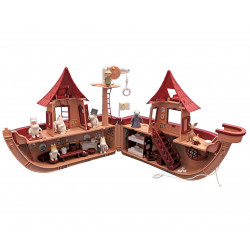 Moomin Plastic Boat and 9 Figures 