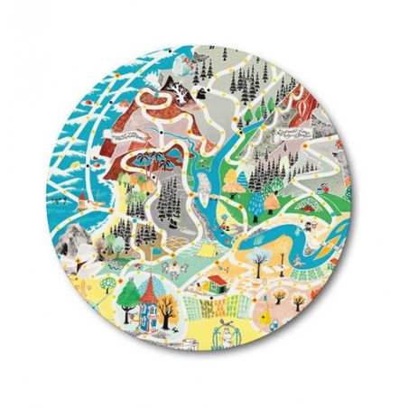 Moomin Cutting Board Japan Map Playground 21 cm
