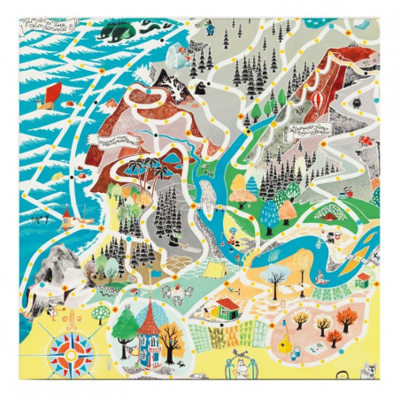 Moomin Paper Napkins Japan Map Playground 33 x 33 cm