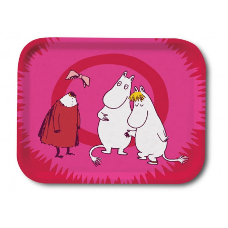 Moomin Birch Tray Invisible Child Pink 27 x 20 cm