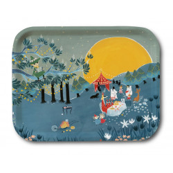 Moomin Birch Tray Sunset Party Bonnier 27 x 20 cm