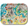 Moomin Birch Tray Japan Map Playground 43 x 33 cm