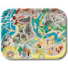 Moomin Birch Tray Japan Map Playground 43 x 33 cm