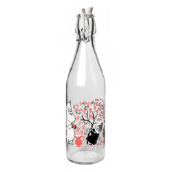 Moomin Glass Bottle with Lid Berries 0.5 L Muurla
