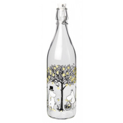 Moomin Glass Bottle with Lid Apples 1.0 L Muurla