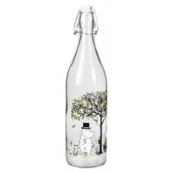 Moomin Glass Bottle with Lid Apples 1.0 L Muurla