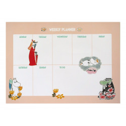 Moomin Weekly Planner 52 Identical Tear-Off Sheets Gloss Pictures