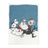 Moomin Greeting Card Letterpressed Christmas Galloping