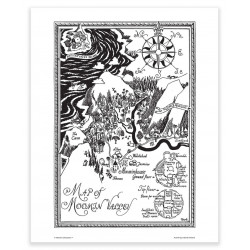Moomin Poster The Map of Moomin Valley 24 x 30 cm