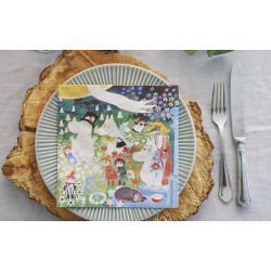Moomin Napkins on the Medow Niitylla 33 cm Suomenkerta