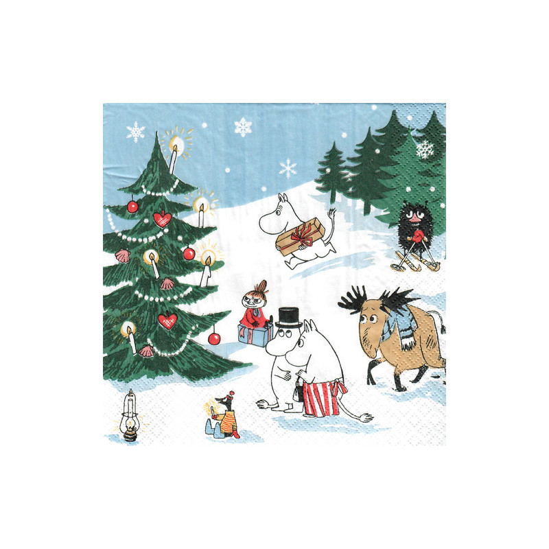 Moomin Napkins Christmas Wonderland 33 cm Suomenkerta