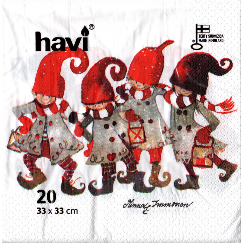 Havi Paper Napkins Group of Elfs Minna Manonen 33 cm