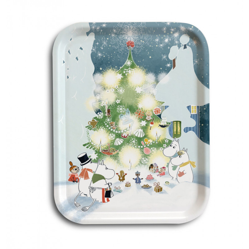 Moomin Birch Tray Christmas Tree 20 x 27 cm