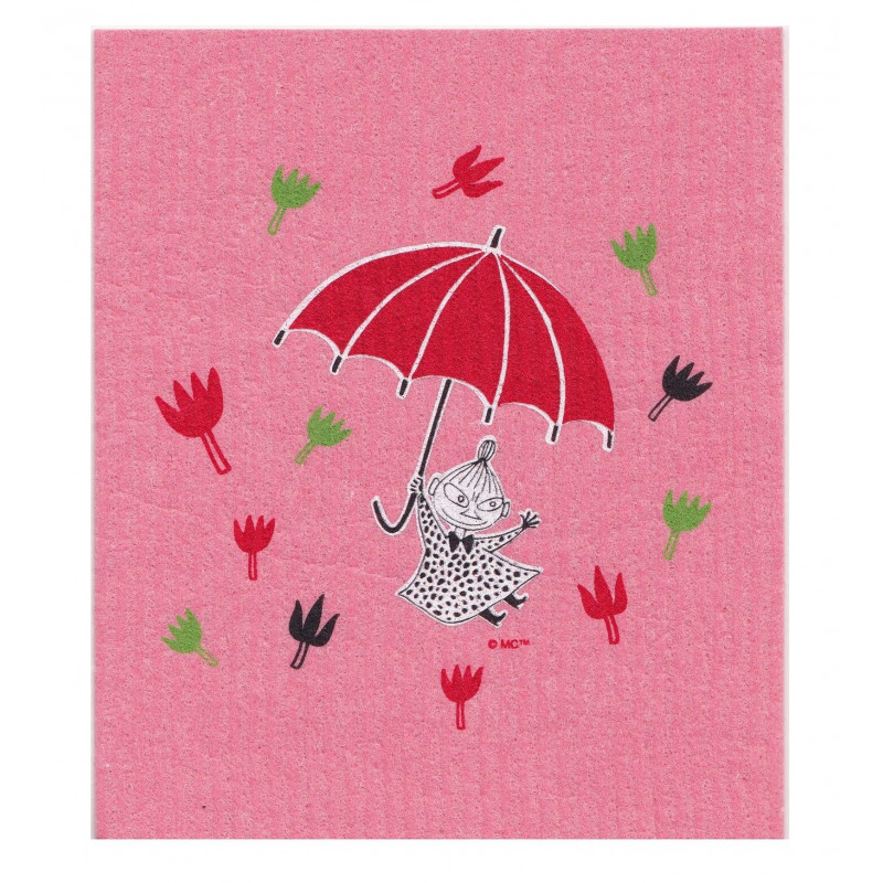 Moomin Dishcloth Little My Pink 17 x 20 cm