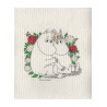 Moomin Dishcloth Snorkmaiden and Moomintroll Flower 17 x 20 cm