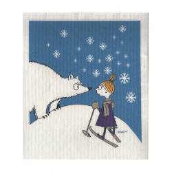 Moomin Dishcloth Winter Mymble and the Bear 17 x 20 cm