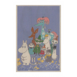 Moomin Wooden Postcard Birch Plywood Friends