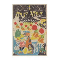 Moomin Wooden Postcard Birch Plywood Celebration Carousels