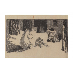 Moomin Wooden Postcard Birch Plywood Snow Lantern