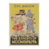 Moomin Wooden Large Postcard Birch Plywood The Exploits of Moominpappa