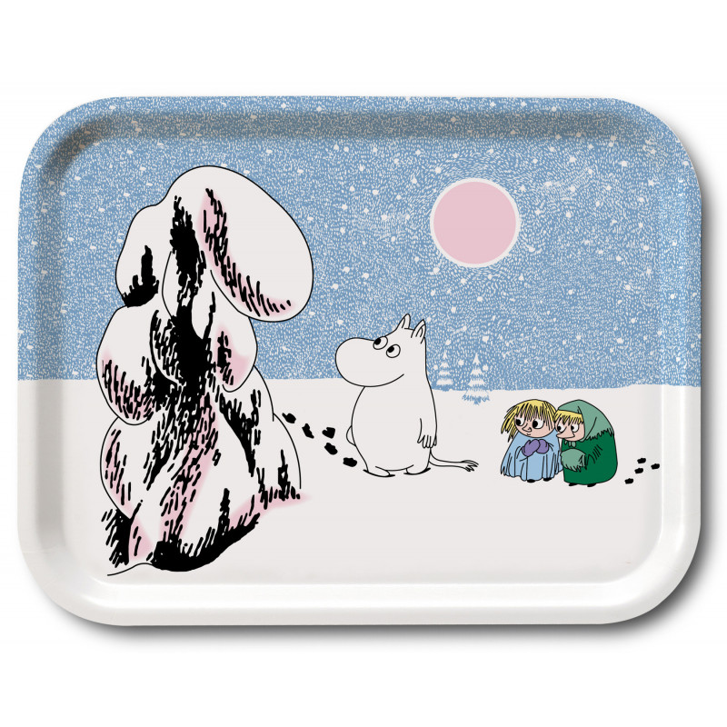 Moomin Birch Tray Crown Snow Load 20 x 27 cm