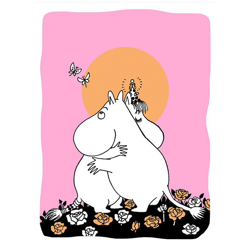 Moomin Greeting Card Letterpressed  Love