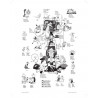 Moomin Set of 4 Posters 24 x 30 cm Black and White Set 20