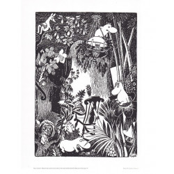 Moomin Set of 4 Posters 24 x 30 cm Black and White Set 20