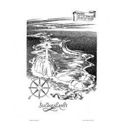 Moomin Poster The Gulf of Finland 24 x 30 cm Black and White