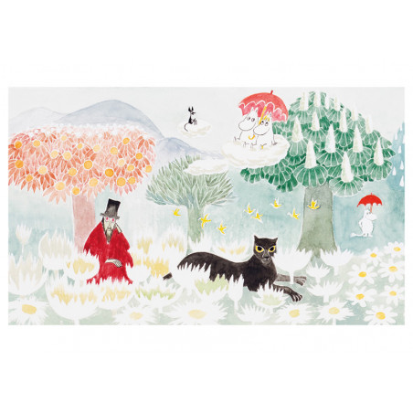 Moomin Greeting Card with Envelope Magicians Hat Panther