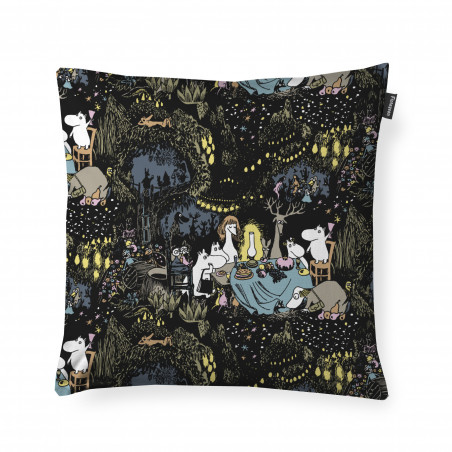 Moomin Cushion Cover Decorative Pillowcase Stars Black Multicolor 48 x 48 cm