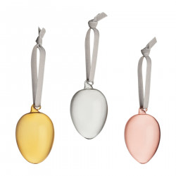 Iittala Glass Easter Egg 3-set Mix 60 mm Mouth Blown