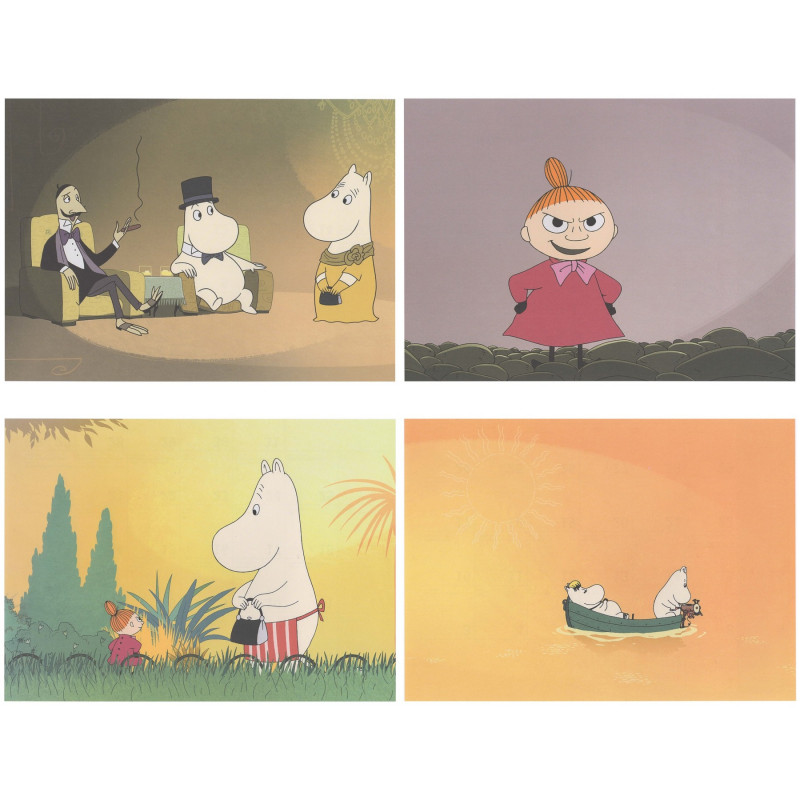  Moomin Set of 4 Posters 24 x 30 cm from Calendar Riviera Set 6 Putinki 