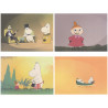  Moomin Set of 4 Posters 24 x 30 cm from Calendar Riviera Set 6 Putinki 